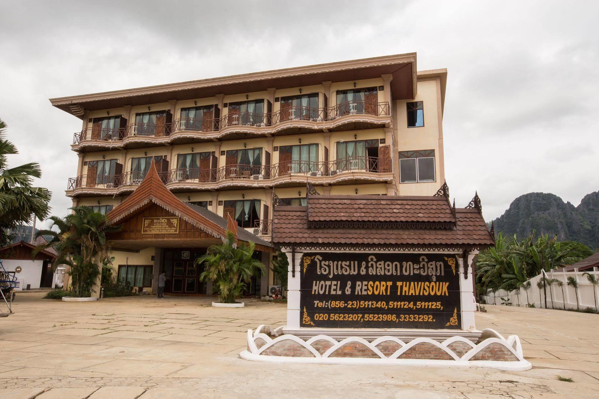 Thavisouk Riverside Hotel Ванг-Виенг Экстерьер фото